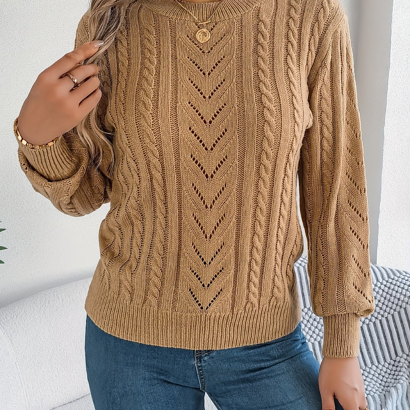 Alice Hughes | Pull texturé en maille torsadée