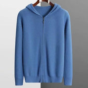 Oliver Hartley | Zip-Up Hooded Knit Cardigan for Men