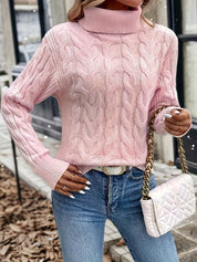 Freya Clarke | Cozy Cable-Knit Turtleneck Sweater