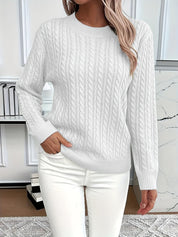 Louisa Bramley | Cable-Knit Round Neck Sweater