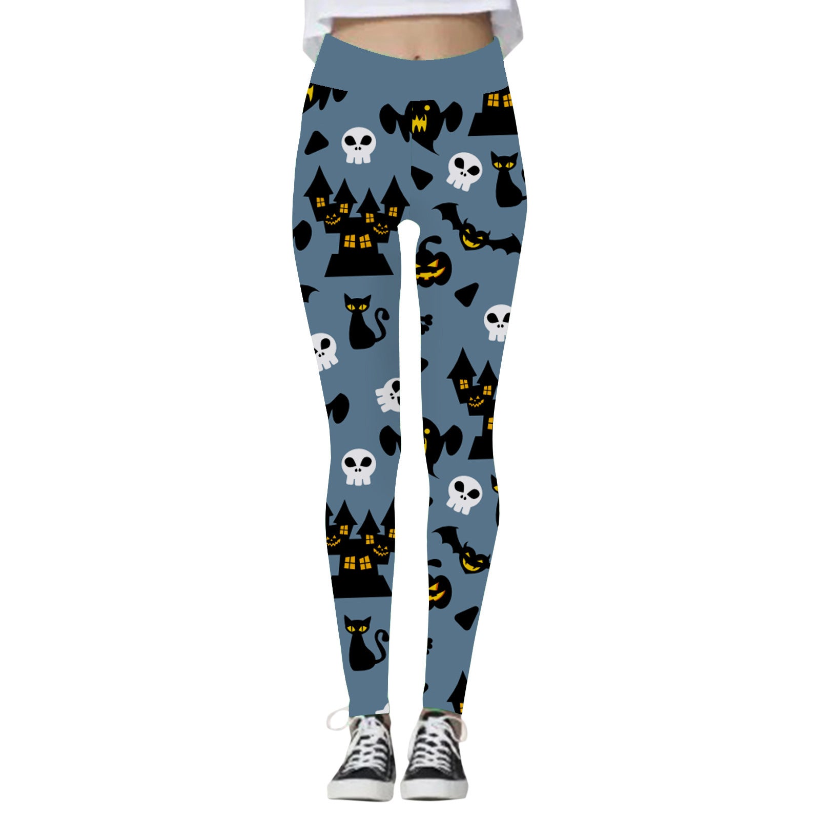 Miss Spooky | Skull Halloween Leggings For Women