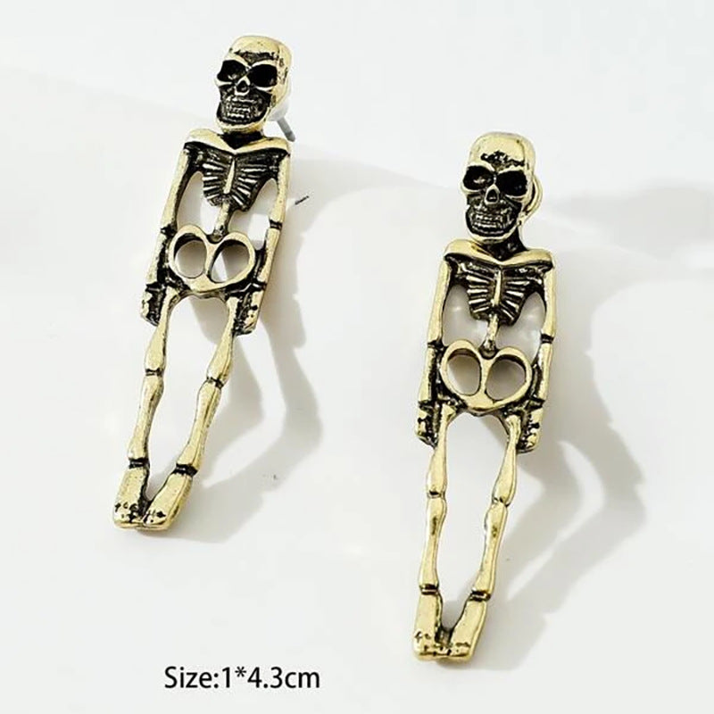 Papa osseux | Boucles d’oreilles d’Halloween squelette
