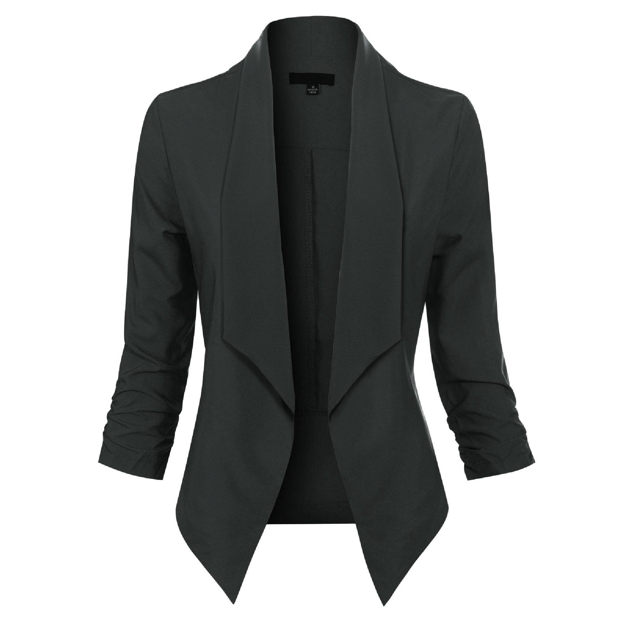 Millicent Scott | Open-Front Draped Blazer