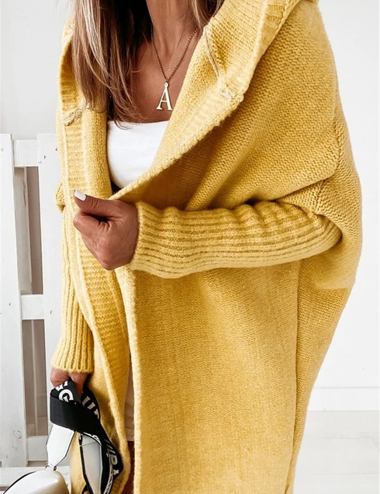 Isla Turner | Oversized Hooded Knit Cardigan