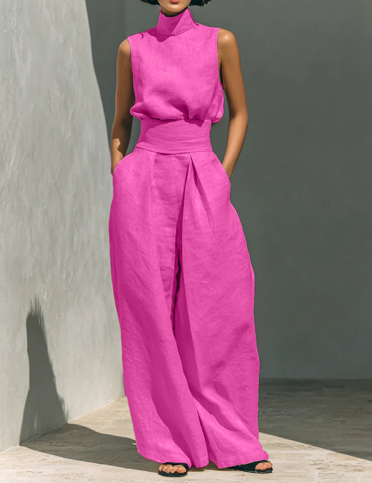 Genevieve Laurent | Linen Two Piece Set For Women