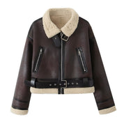 Imogen Davies | Shearling Aviator Cropped Jacket