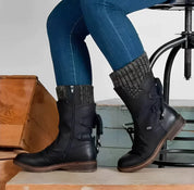 Niamh Lewis | Bottes d’hiver violettes en daim à lacets