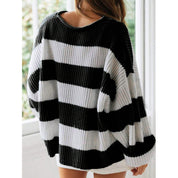 Isobel Kerr | Striped Oversized Batwing Sleeve Jumper