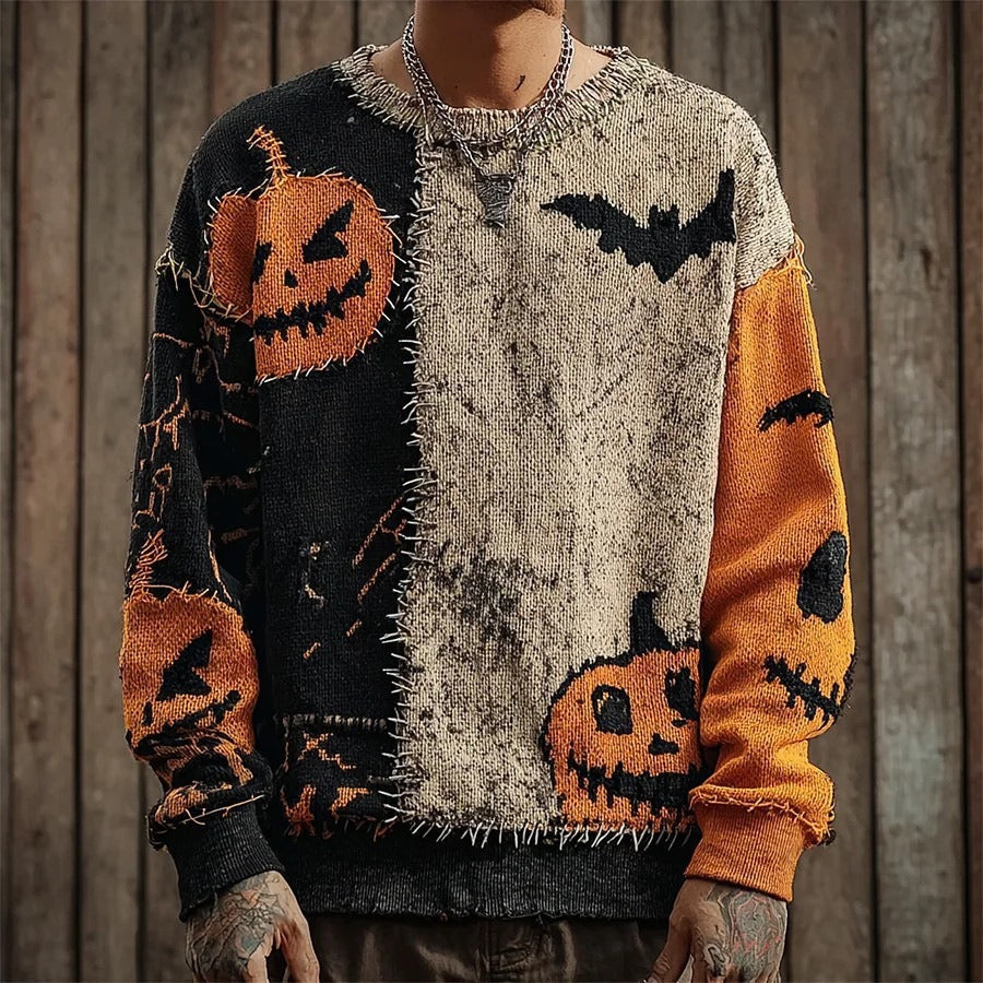 Ghoul Gang | Pull d’Halloween citrouille pour hommes