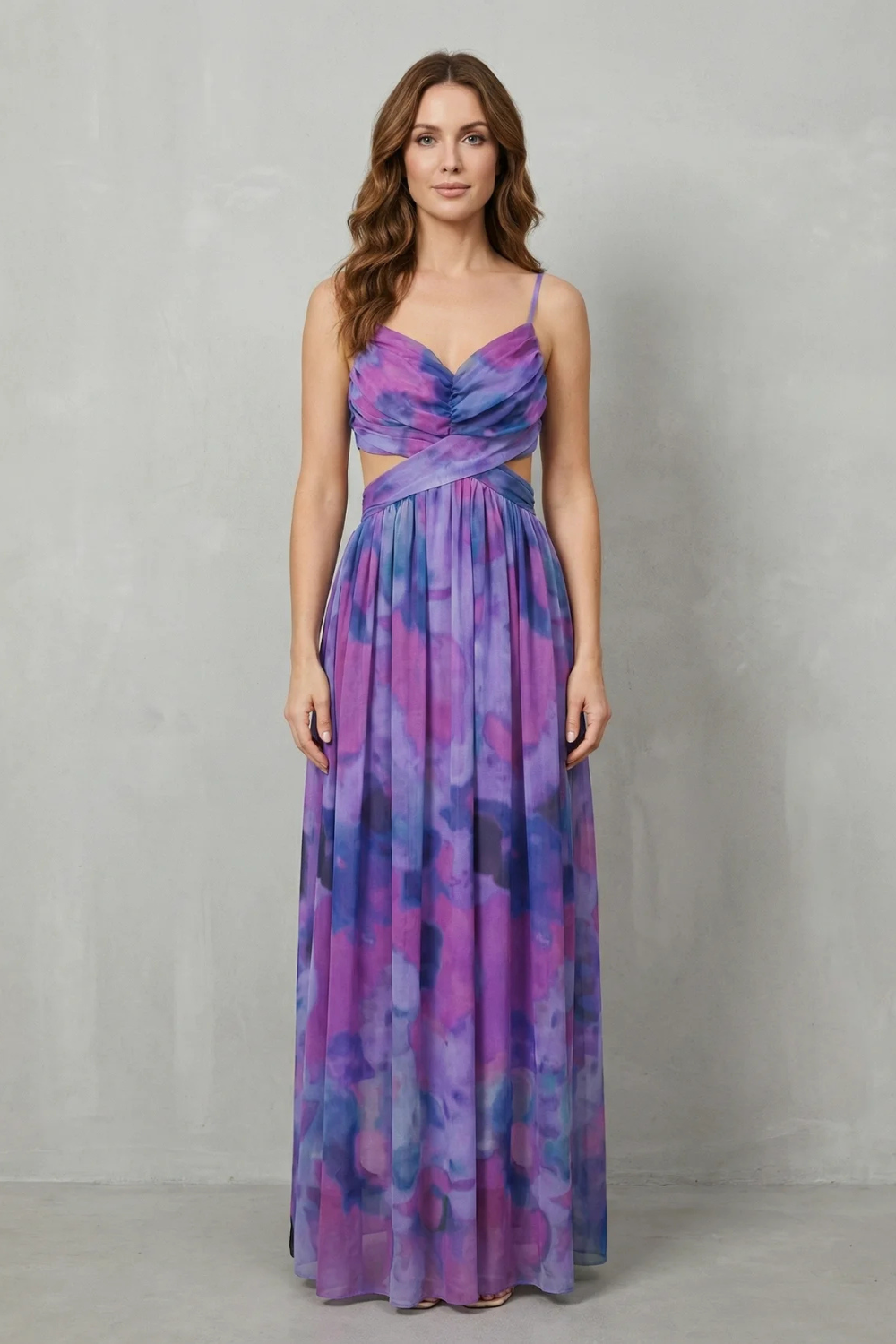 Flora Bennett | Watercolour Print Sleeveless Maxi Dress