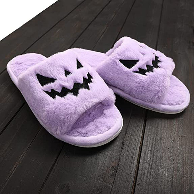 Spooky Stomp | Pumpkin Halloween Slippers For Women