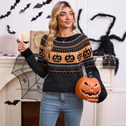 Trick & Treat | Pumpkin Halloween Sweater For Women