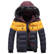 Poppy Evans | Colour Block Puffer Jacket with Faux Fur Hood