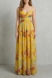 Flora Bennett | Watercolour Print Sleeveless Maxi Dress