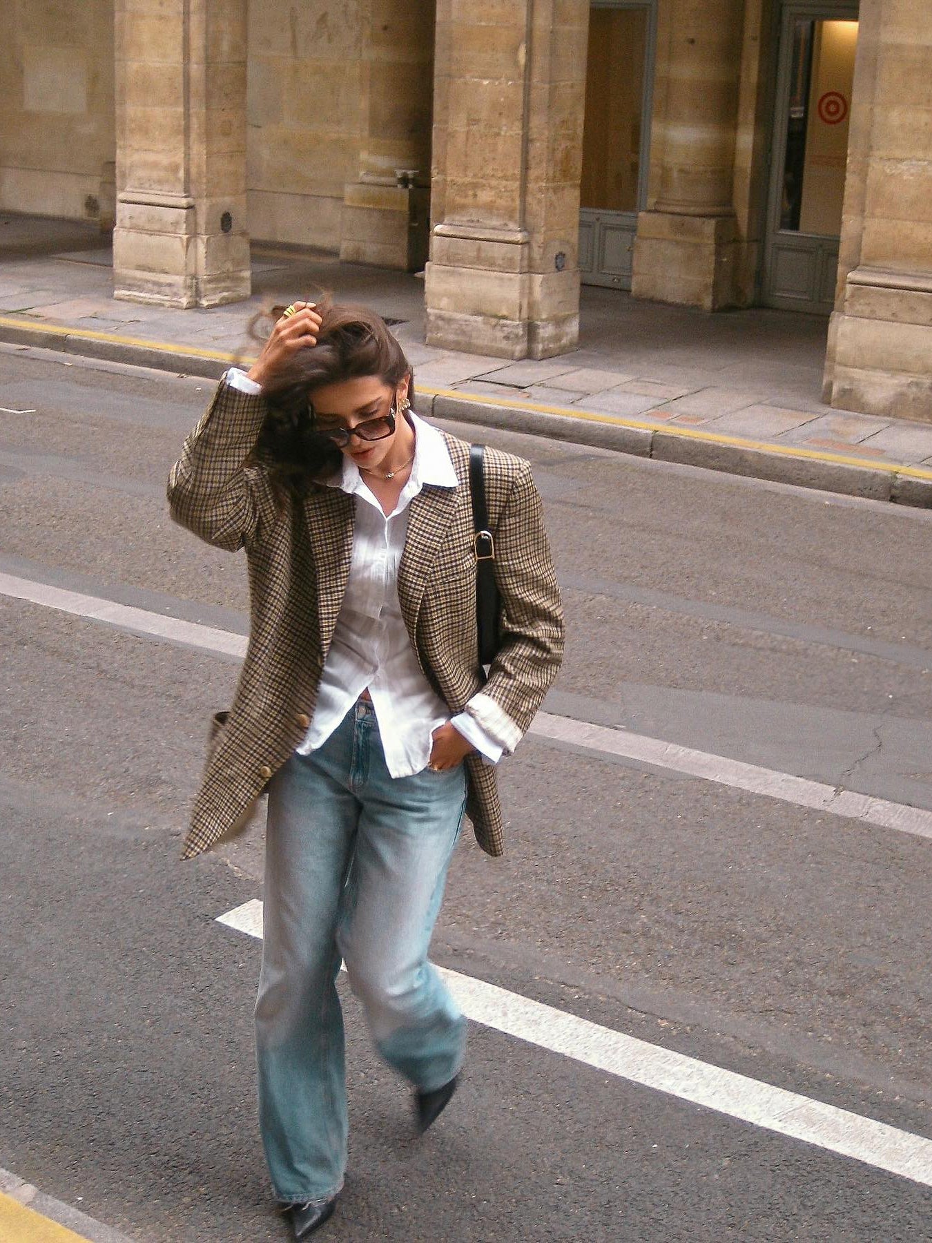 Imogen Clarke | Oversized Plaid Blazer for Women