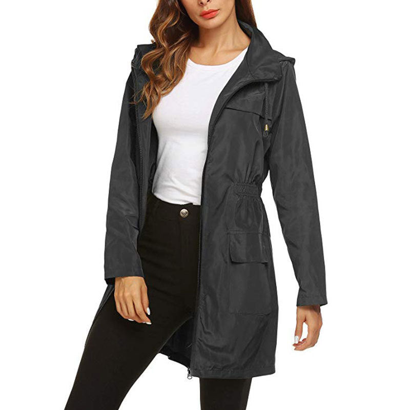 Amelia Turner | Hooded Waterproof Longline Rain Jacket