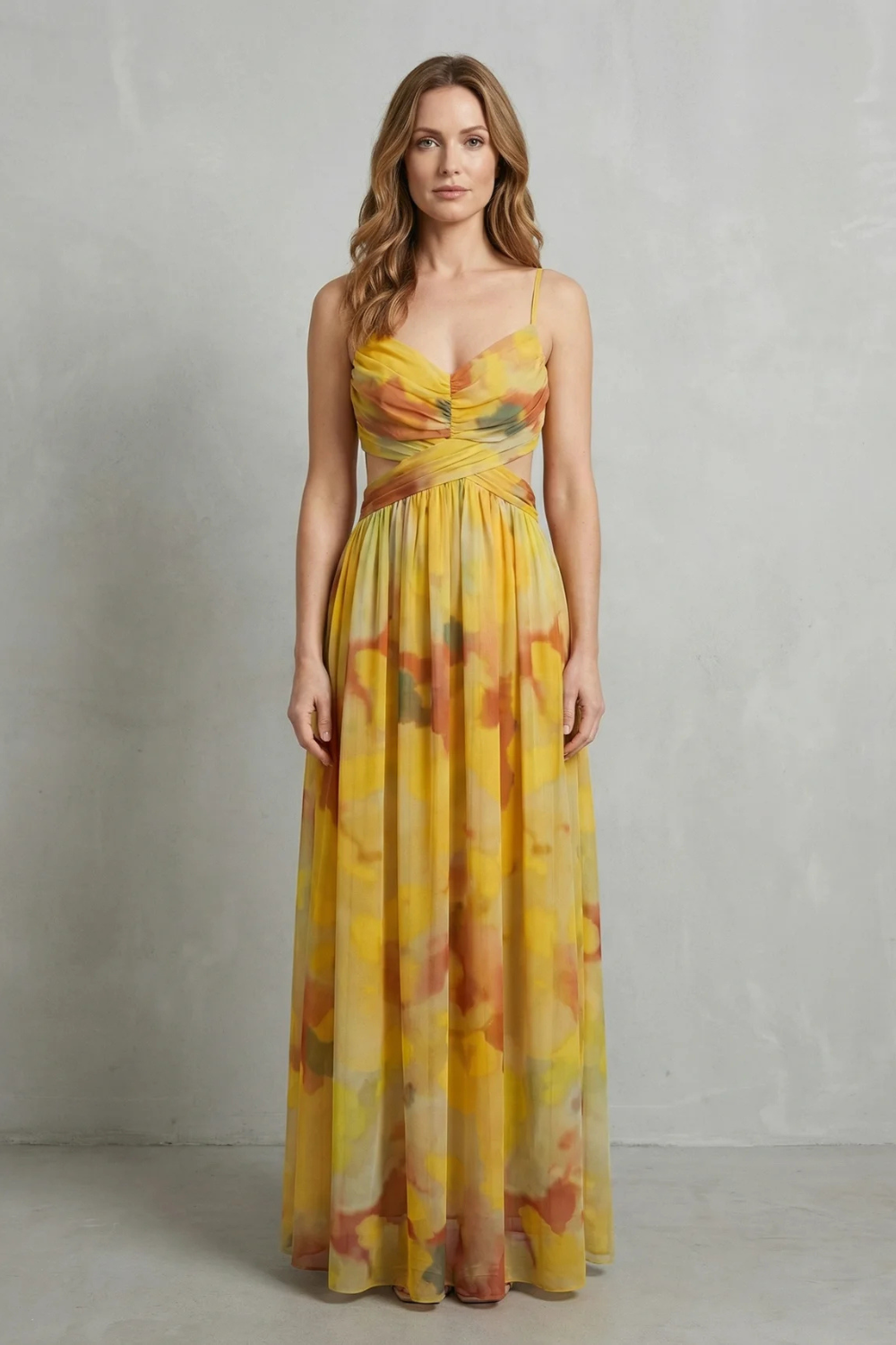 Flora Bennett | Watercolour Print Sleeveless Maxi Dress