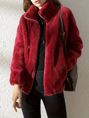 Rosie Kendall | Veste oversize zippée en fausse fourrure