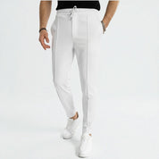 Fabian Delacroix | White Textured Drawstring Trousers