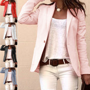Harriet Robinson | Fitted Single-Button Blazer in Pink