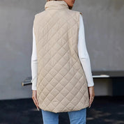 Rosalind Sutherland | Quilted Longline Zip Vest
