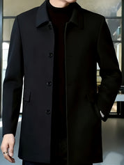 Millicent Shaw | Manteau en mélange de laine à boutonnage simple gris
