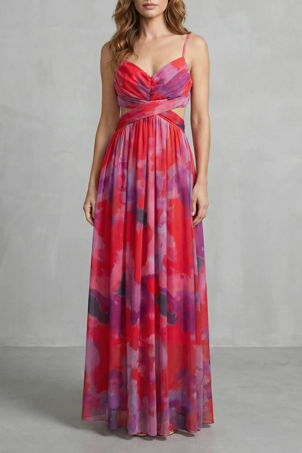 Flora Bennett | Watercolour Print Sleeveless Maxi Dress