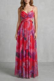 Flora Bennett | Watercolour Print Sleeveless Maxi Dress