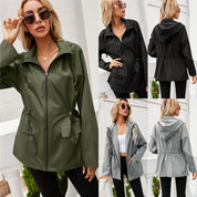 Florence Davies | Hooded Windproof Anorak Jacket with Drawstring Waist