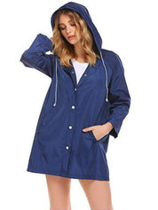 Daisy Marsh | Hooded Lightweight Raincoat with Drawstring Hood