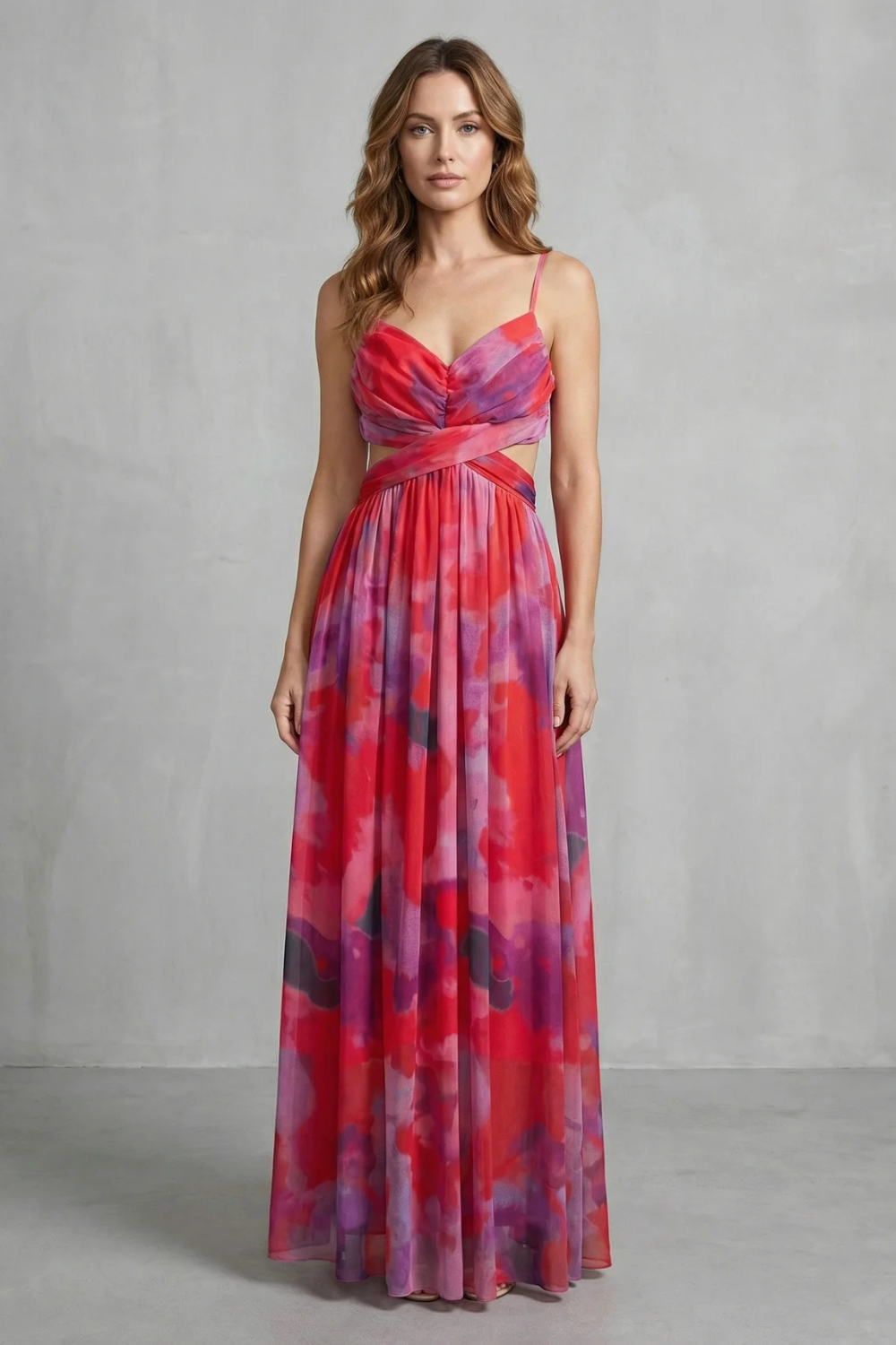 Flora Bennett | Watercolour Print Sleeveless Maxi Dress