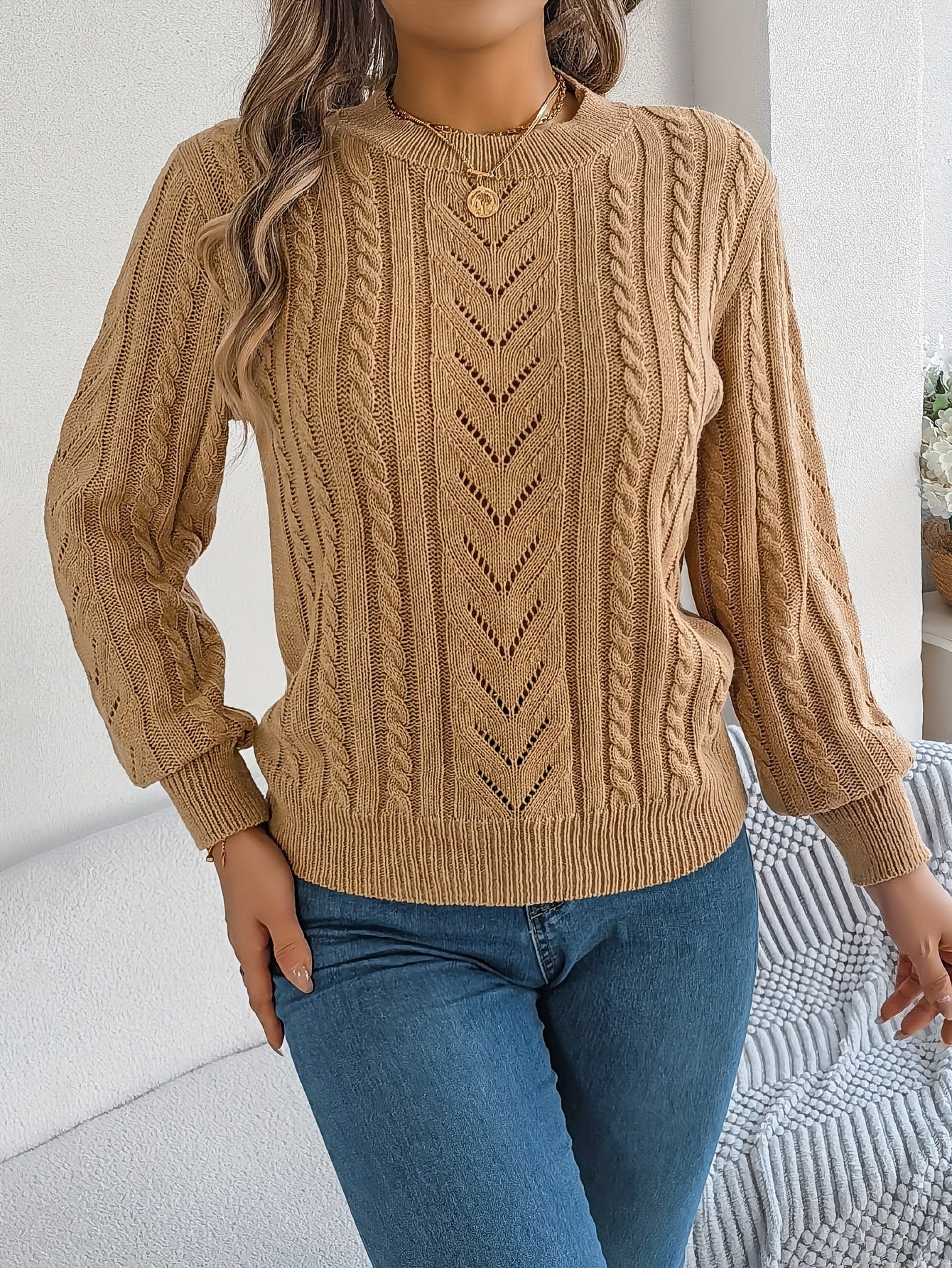 Alice Hughes | Pull texturé en maille torsadée