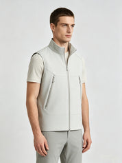 Rosie Hammond | Softshell Zip-Up Gilet in Ice Blue