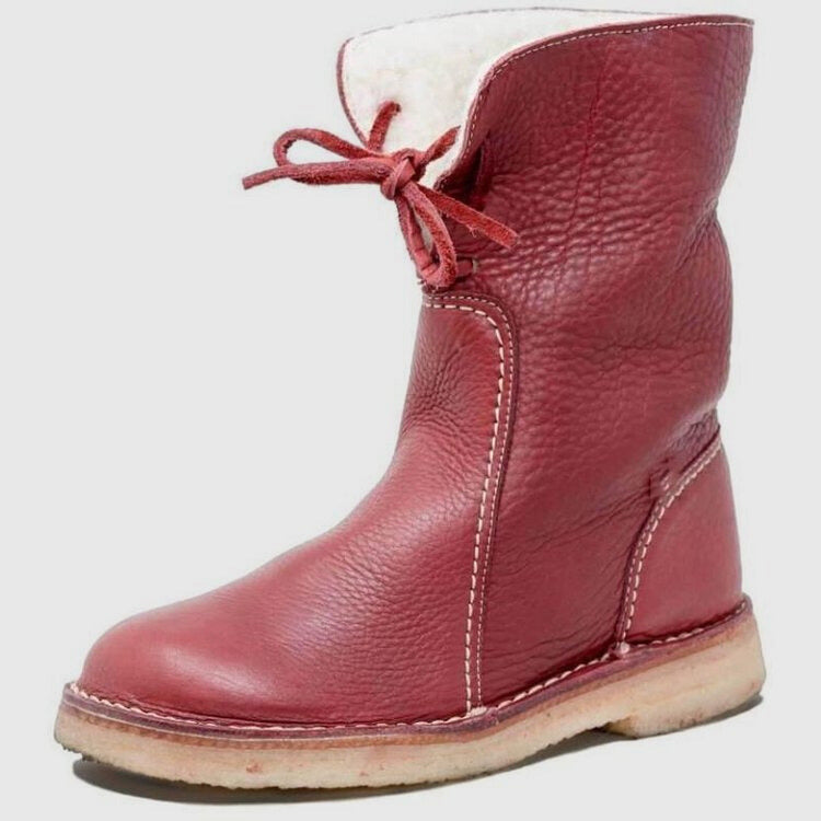 Hazel Redmond | Bottines en cuir doublées de peau lainée