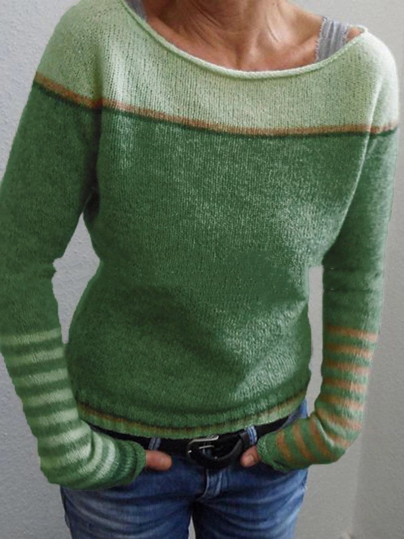 Rosalind Hughes | Pull en maille rayé à blocs de couleurs