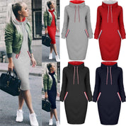 Diana Wright | Hooded Sweatshirt Midi Dress