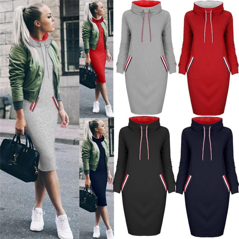 Diana Wright | Hooded Sweatshirt Midi Dress