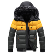 Poppy Evans | Colour Block Puffer Jacket with Faux Fur Hood