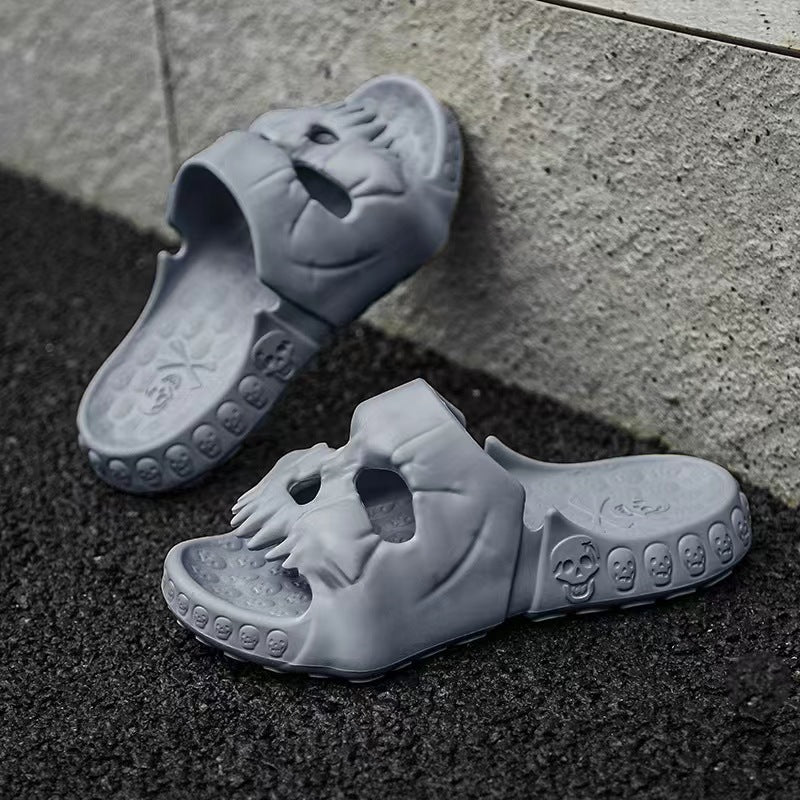 Count Midnight | Skull Halloween Slippers