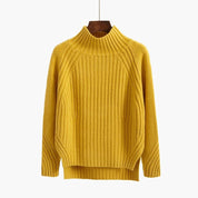 Cecily Morris | Ribbed Mock Neck Knit Sweater