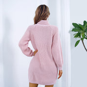 Fiona Sutherland | Turtleneck Sweater Dress With Button Detail