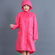 Eleanor Scott | Hooded Polka Dot Raincoat in Navy Blue