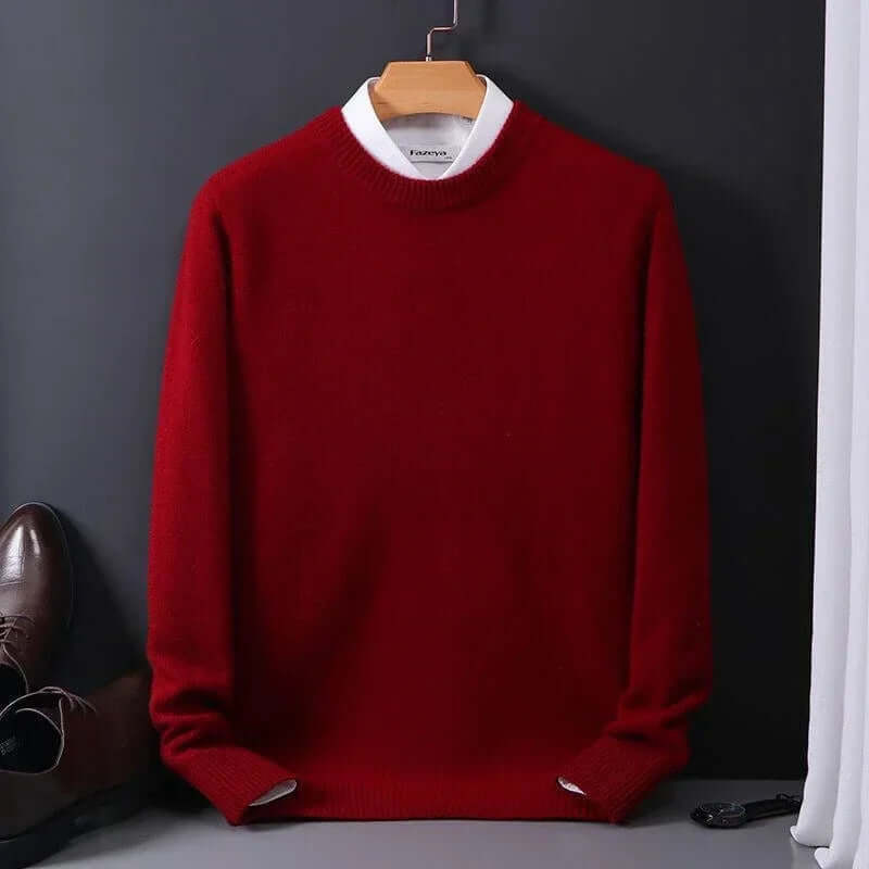 Oliver Bennett | Pull en maille douce et luxueuse à col rond pour homme