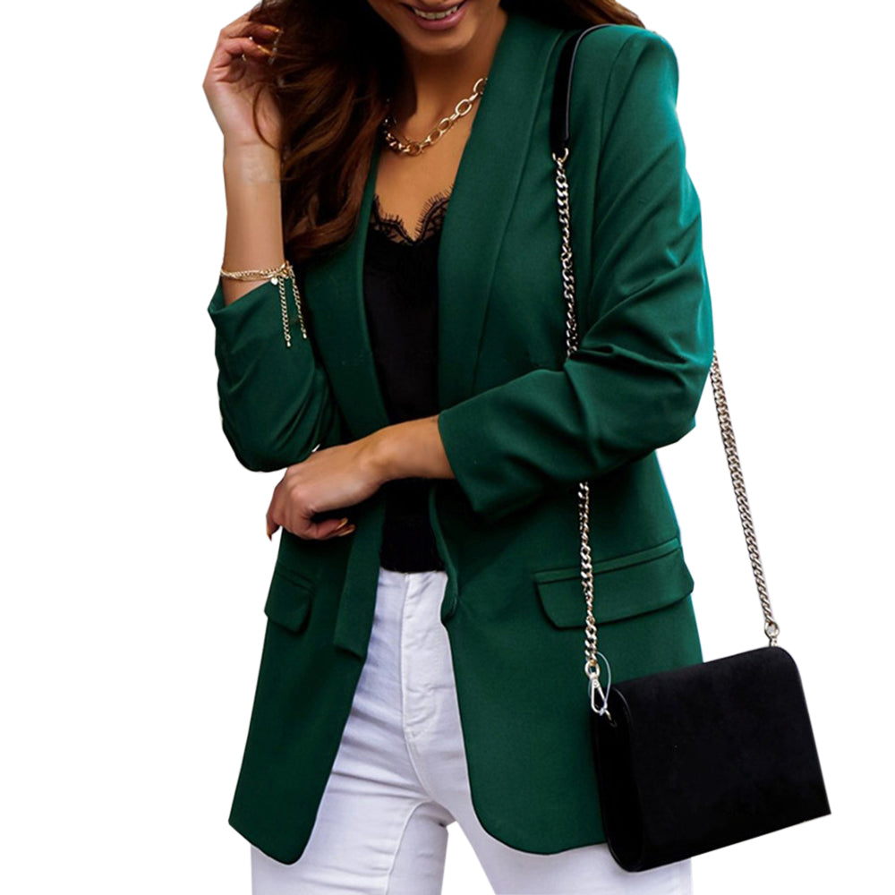 Charlotte Evans | Oversized Red Open-Front Blazer