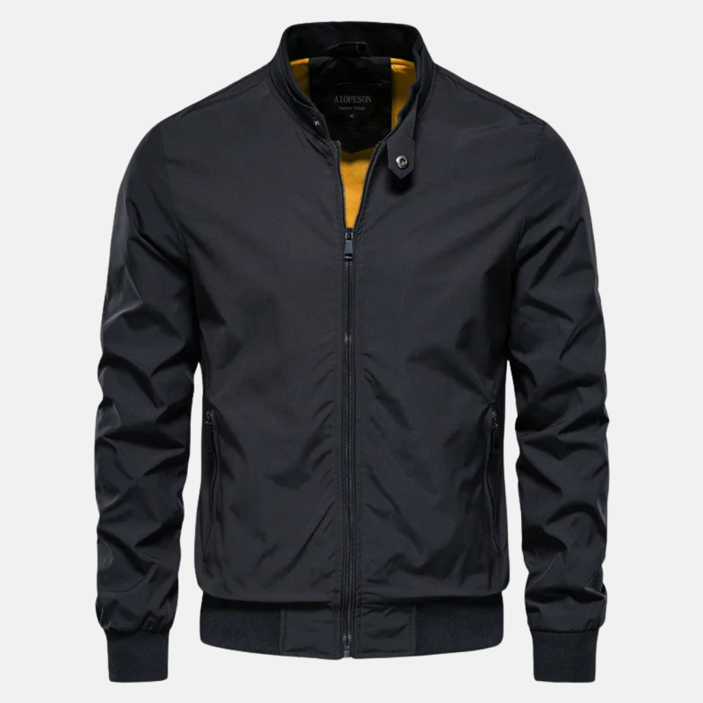 Charles Woods | Blouson bomber coupe-vent noir pour homme