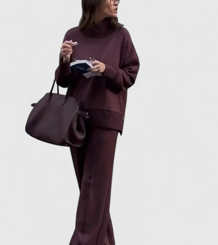 Ottilie Sandford | Knit Turtleneck Two-Piece Lounge Set