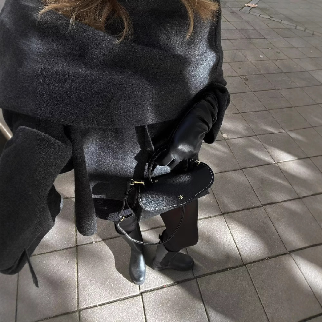 Florence Winterbourne | Oversized Cape Coat with Textured Finish