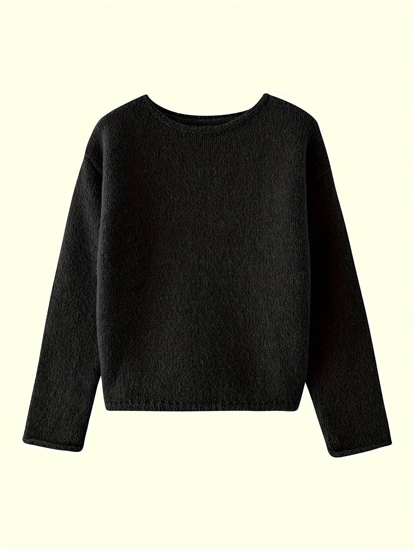 Cecily Hall | Relaxed Crew Neck Sweater in Olive Green