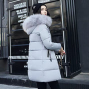 Poppy Edwards | Mint Green Faux Fur Hood Puffer Coat