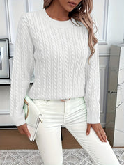 Louisa Bramley | Cable-Knit Round Neck Sweater